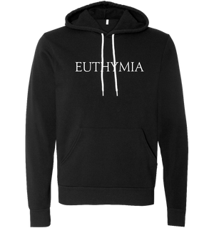 Black Pullover Hoodie that says EUTHYMIA