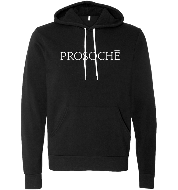 Black Pullover Hoodie that says PROSOCHÉ