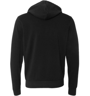 Back of Black pullover hoodie