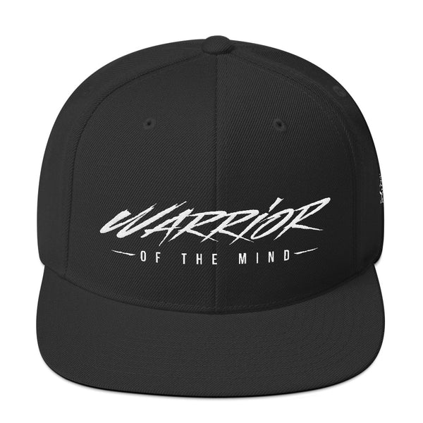 Black Snapback Cap that says WARRIOR OF THE MIND